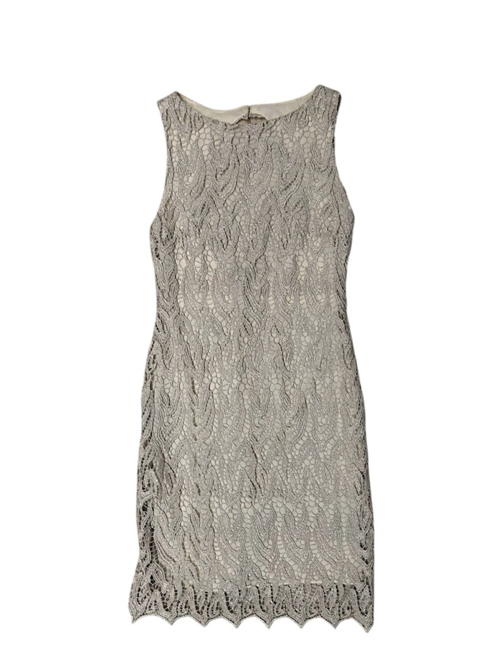 Alice + Olivia Clover Open Back Lace Dress Mini Sheath Size S (4–6)